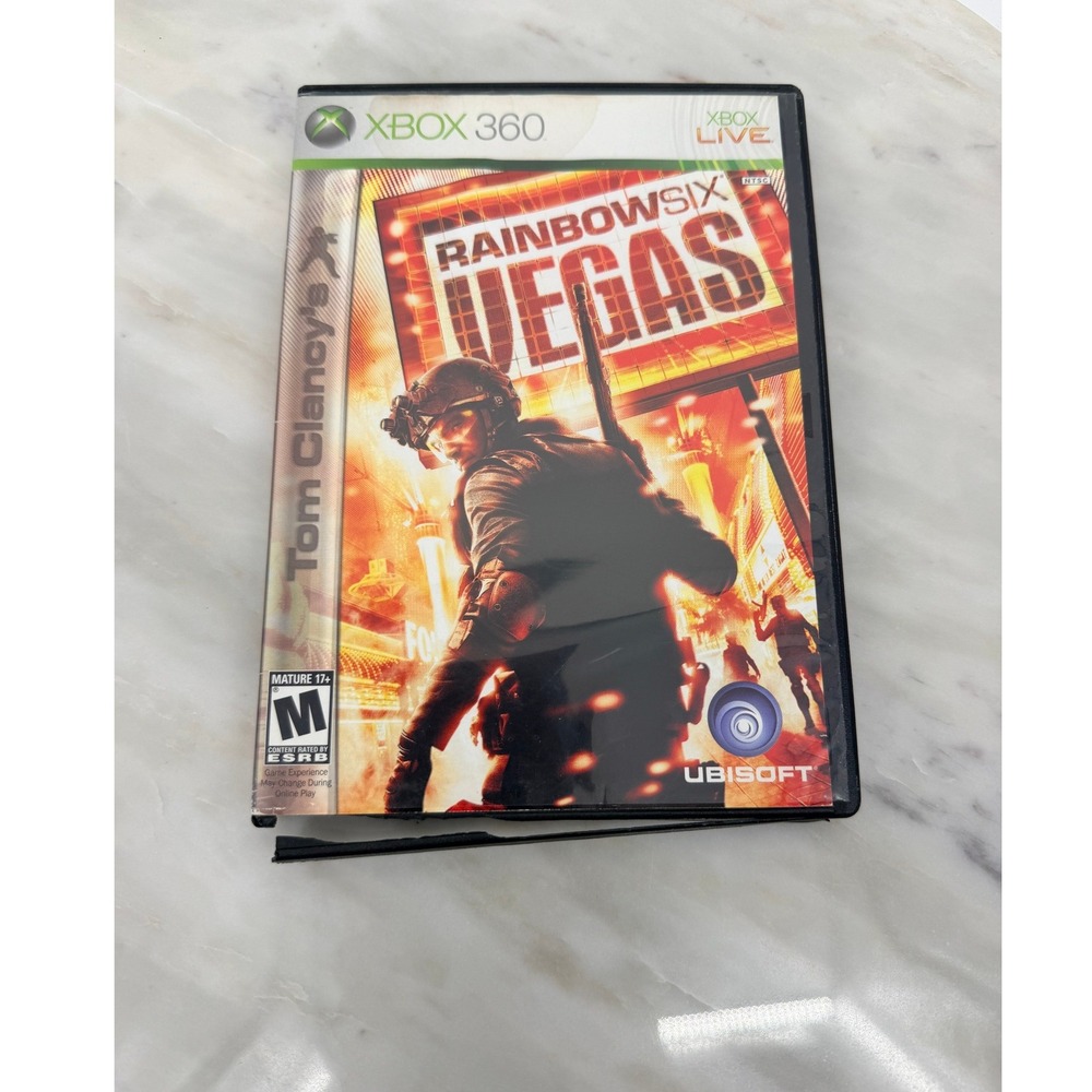 Tom Clancy's Rainbow Six Vegas Xbox 360 Ubisoft Tactical Shooter Game Disc Case